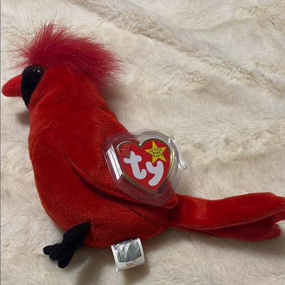 Ty Cardinal Plush with Fluffy Red Crest - Picture 2 of 4